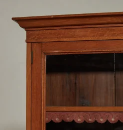 Vintage 19th Century English Oak Glazed Cabinet