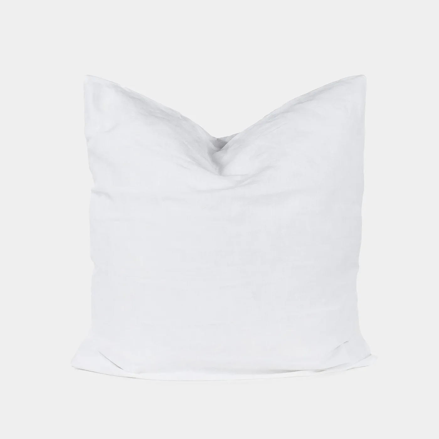 Vintage White Linen Euro Sham