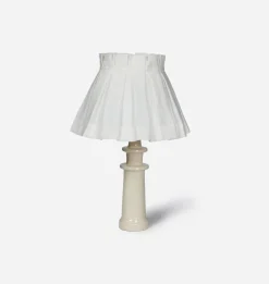 White Linen Table Lamp