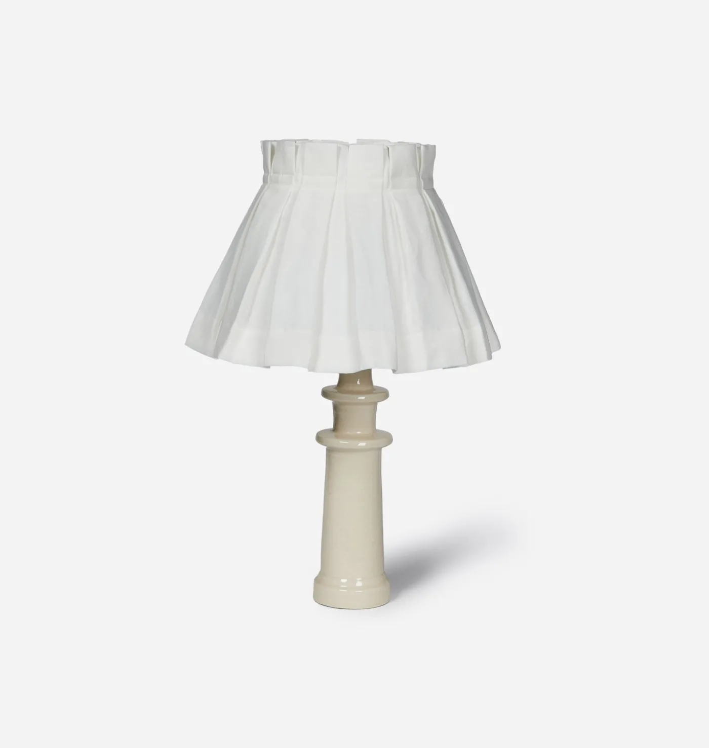 White Linen Table Lamp