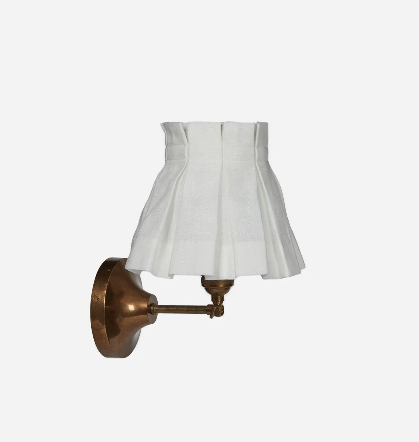 White Linen Wall Sconce