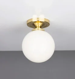 Yaounde Opal Globe Flush Ceiling Light