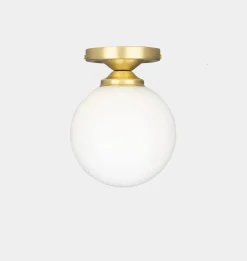 Yaounde Opal Globe Flush Ceiling Light