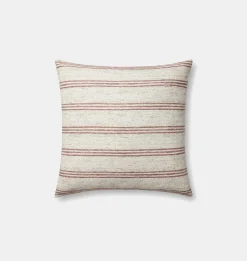 Zephyr Pillow 22'' x 22'' Natural / Wine